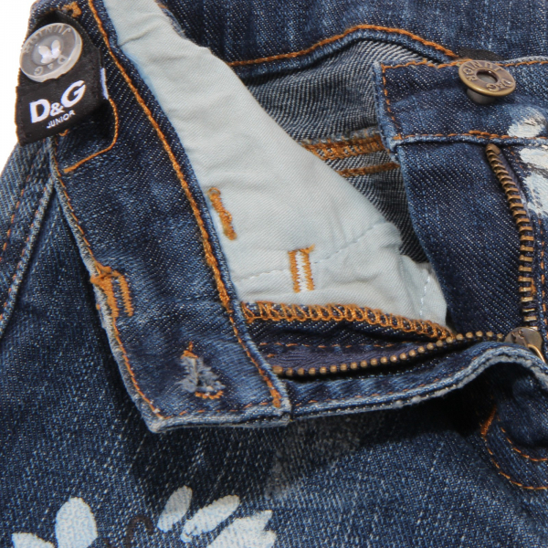 0984W jeans bimba DOLCE & GABBANA blue denim trouser girl kid