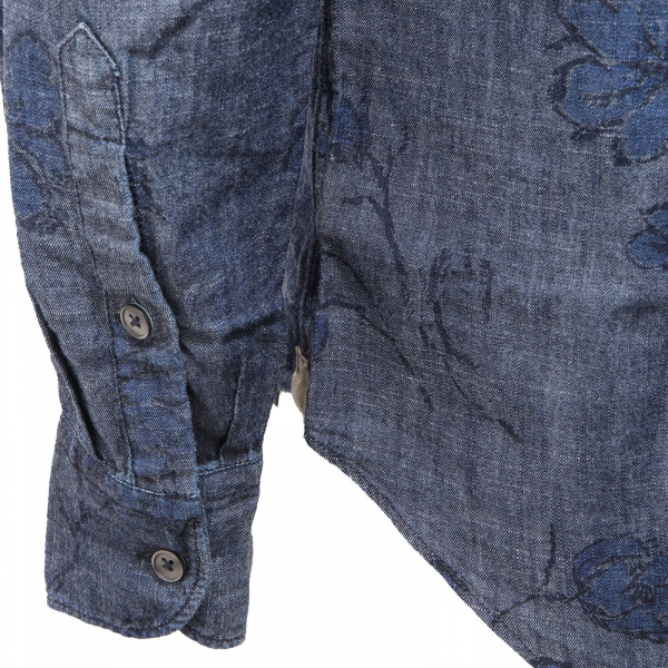 0993AG camicia uomo LUXURY 1939 slim fit blue denim cotton shirt man