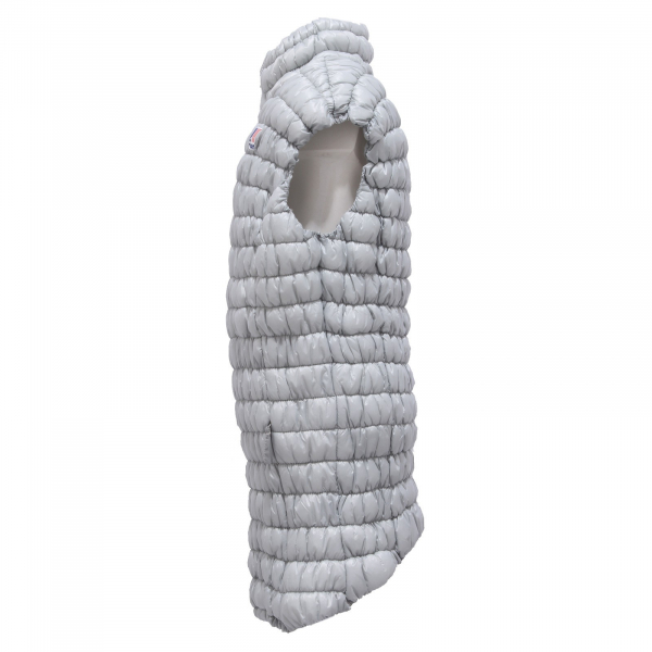 1018Y piumino smanicato girl K-WAY ultralight ice light blue gilet jacket bimba