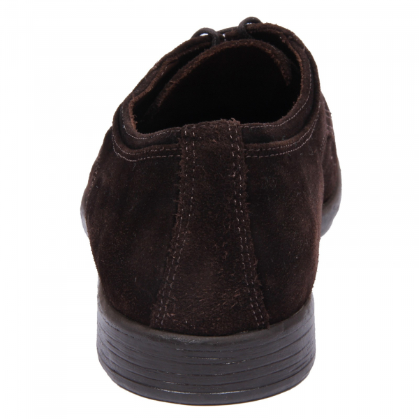 1024J scarpa uomo dark brown HUNDRED 100 suede vintage effect shoe man