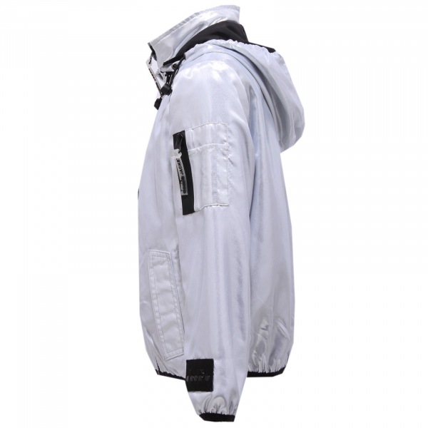 1040Y giacca antivento bimba GIRL DIADORA silver wind stopper
