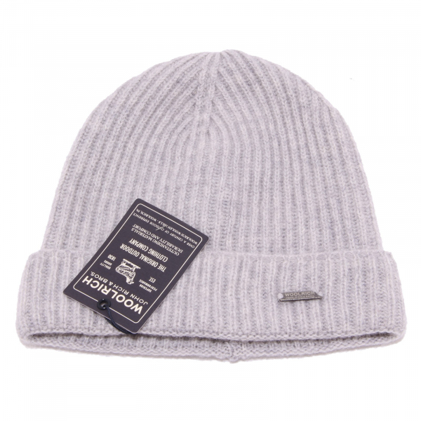 1046W cuffia bimbo WOOLRICH grey cashmere unisex hat kid