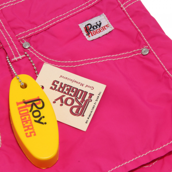 1056Z costume bimba girl ROY ROGER'S fuxia short beachwear bermuda