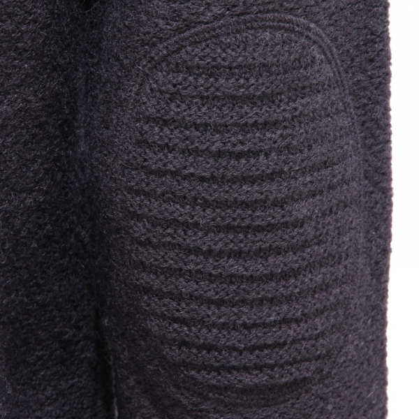 1095AL maglione uomo FRED MELLO man mid zip wool blend sweater blue
