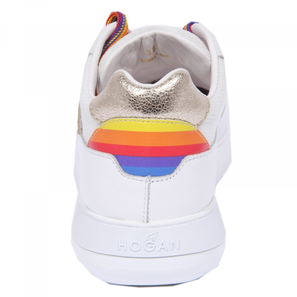 1099J sneaker donna white/gold HOGAN 86 H371 INTERACTIVE 3 shoe woman