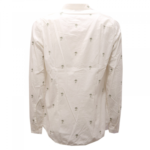 1112AG camicia uomo OFFICINA36 off white palm print cotton shirt man