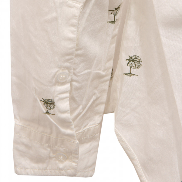1112AG camicia uomo OFFICINA36 off white palm print cotton shirt man