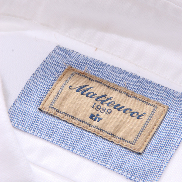 1121AG camicia uomo MATTEUCCI SLIM white cotton shirt man