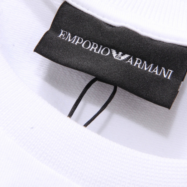 1121AH felpa uomo EMPORIO ARMANI off white cotton sweatshirt man