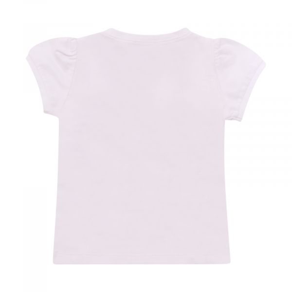 1130AQ completo bimba IL GUFO girl kids set white/blue delavè