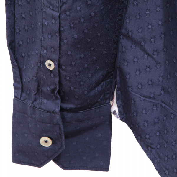 1131AG camicia uomo AT.P.CO blue cotton micro pattern shirt man