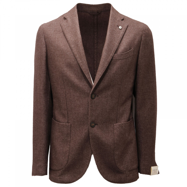 1142AD giacca uomo L.B.M. 1911 TAILORED SLIM FIT mix wool brown jacket men