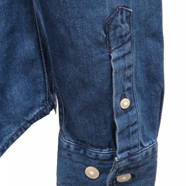1155AG camicia uomo SELECTED REGULAR FIT blue denim cotton shirt man