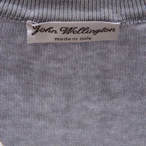 1170AF maglione uomo JOHN WELLINGTON grey cotton sweater man