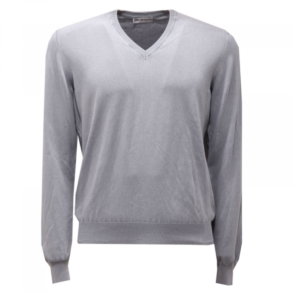 1170AF maglione uomo JOHN WELLINGTON grey cotton sweater man