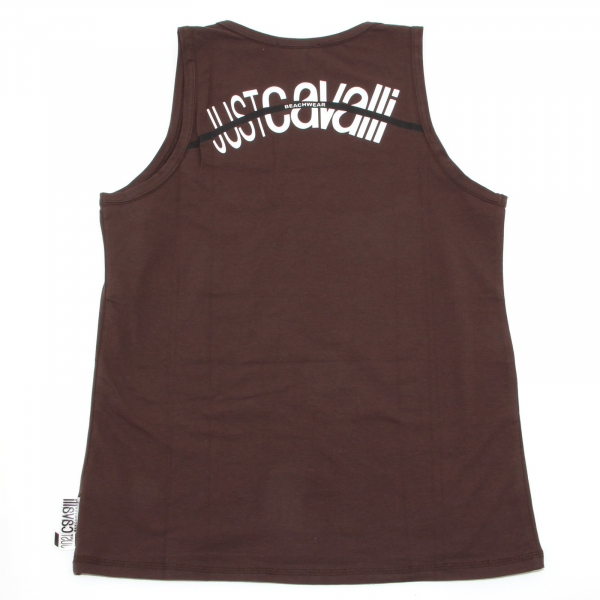 1179P canotta marrone JUST CAVALLI BEACHWEAR uomo t-shirt men