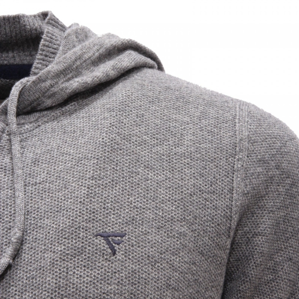 1180AL felpa MAGLIONE uomo FRED MELLO man wool  full zip sweatshirt gray melange