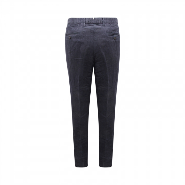 1180AT pantalone uomo VIGANO' man linen trousers blue