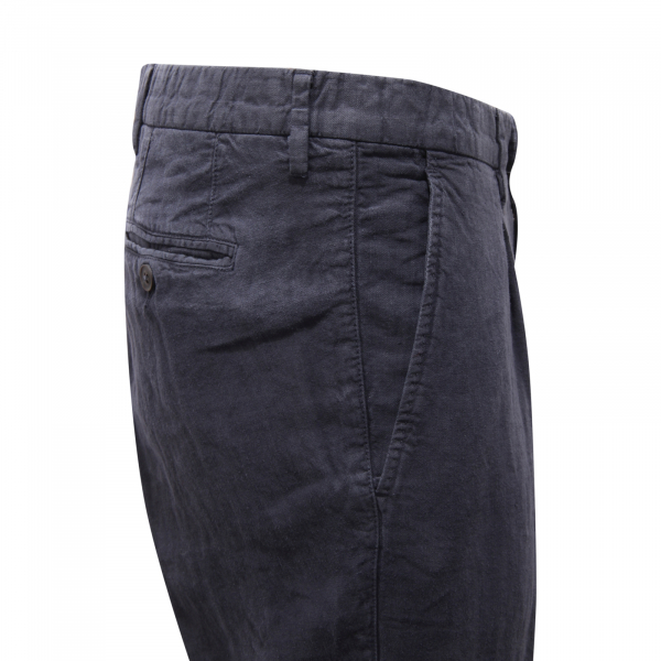 1180AT pantalone uomo VIGANO' man linen trousers blue