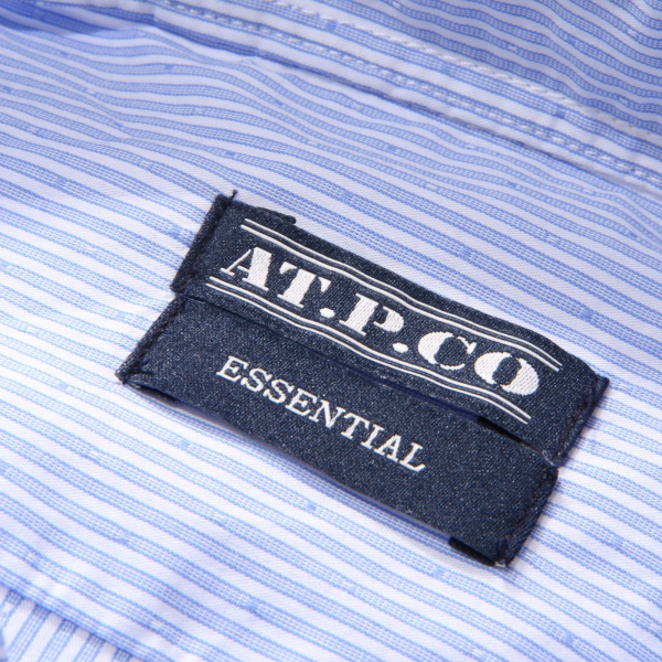1181AG camicia uomo AT.P.CO ESSENTIAL white/light blue cotton blend shirt man