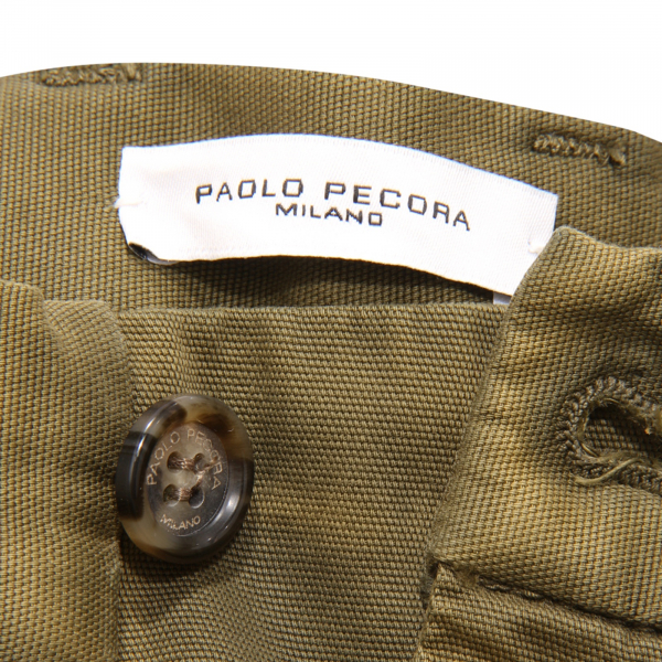 1183AV PANTALONE UOMO PAOLO PECORA MAN PANTS DELAVÈ GREEN