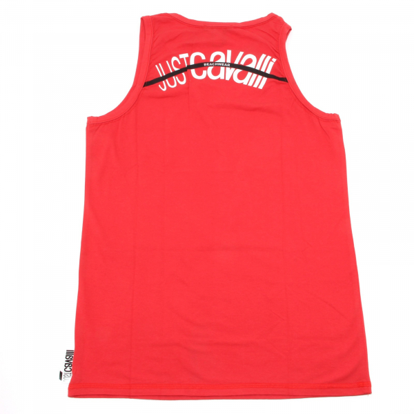 1186P canotta rossa JUST CAVALLI BEACHWEAR uomo t-shirt men