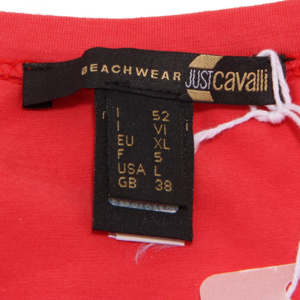 1186P canotta rossa JUST CAVALLI BEACHWEAR uomo t-shirt men