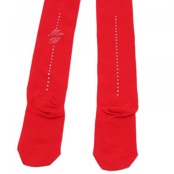 1187W collant bimba MISS BLUMARINE red cotton tights girl kid