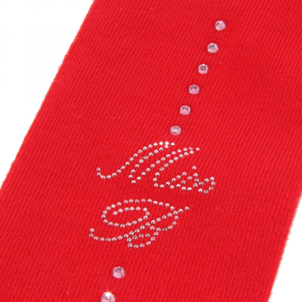 1187W collant bimba MISS BLUMARINE red cotton tights girl kid