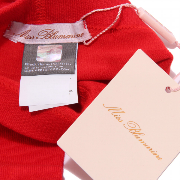1187W collant bimba MISS BLUMARINE red cotton tights girl kid