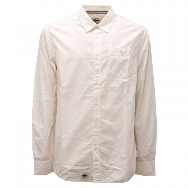 1195AG camicia uomo BEAR off white vintage effect cotton shirt man