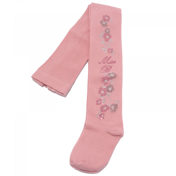 1199W collant bimba MISS BLUMARINE pink cotton tights girl kid