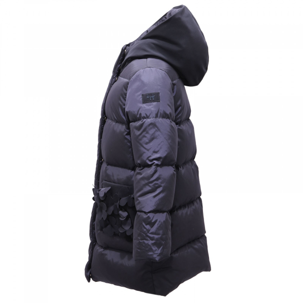 1232AF giubbotto bimba girl IL GUFO blue down padded jacket kid