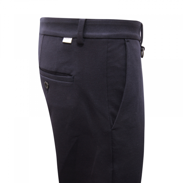 1237AV PANTALONE UOMO PAOLO PECORA MAN JERSEY PANTS BLUE