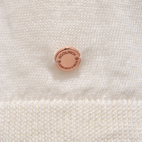 1261AB maglia donna WOOLRICH LINEN ivory lino t-shirt woman