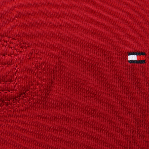 1272K polo uomo TOMMY HILFIGER BCI maglia dark red cotton t-shirt man