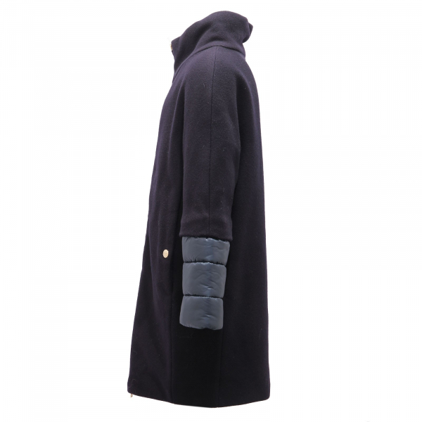 1325AF cappotto bimba girl HERNO blue padded coat jacket kid