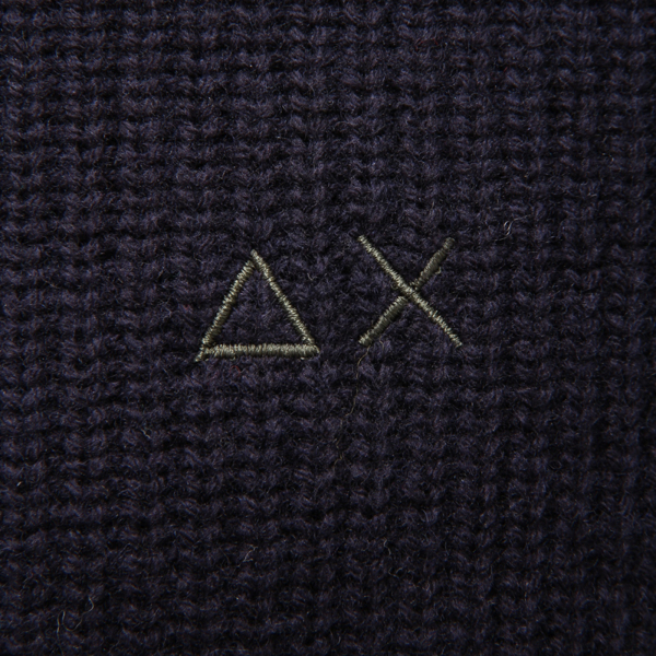 1350AZ MAGLIONE UOMO SUN 68 MAN WOOL BLEND SWEATER BLUE