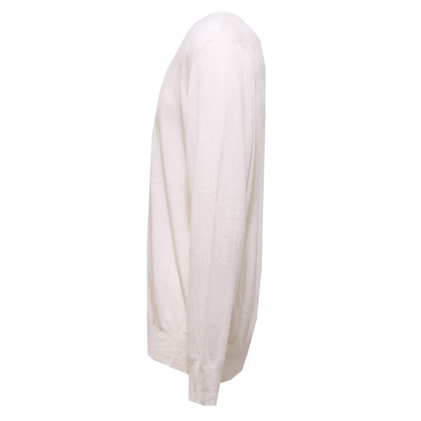 1371X maglione uomo DELLA CIANA ivory cotton/linen sweater men