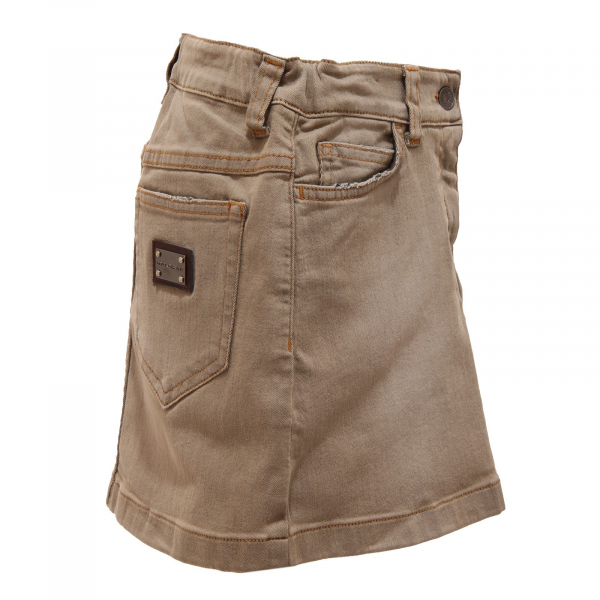 1373V gonna jeans DOLCE & GABBANA JUNIOR tortora skirt kid
