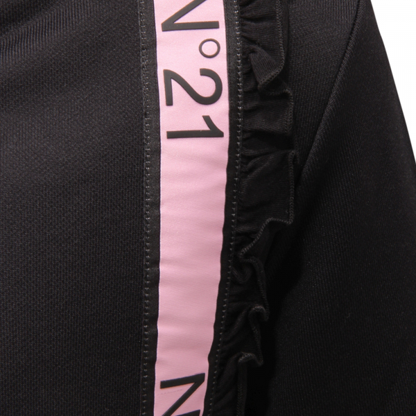 1374AR felpa bimba N°21 girl kids full-zip sweatshirt black