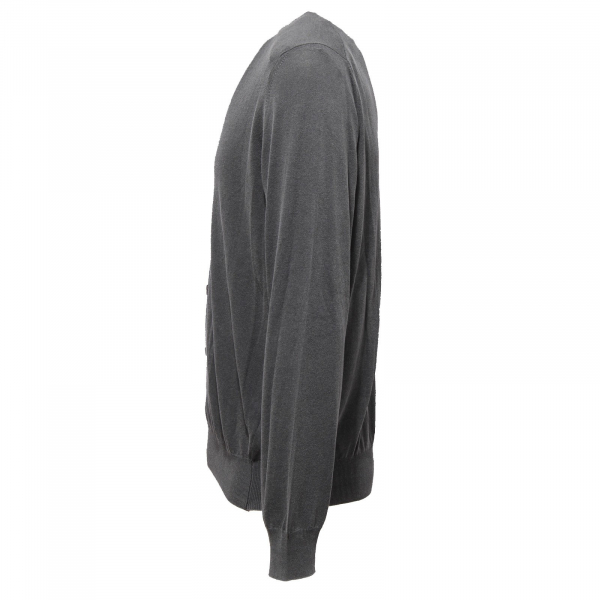 1391X maglione cardigan uomo ALTEA grey sweater cotton men
