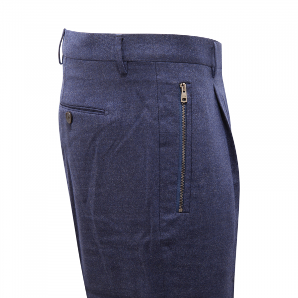 1407AR pantalone uomo ETRO man wool trousers blue