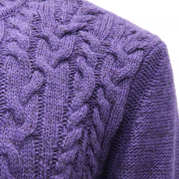 1416AG maglione uomo IMPERIAL purple melange wool blend sweater men