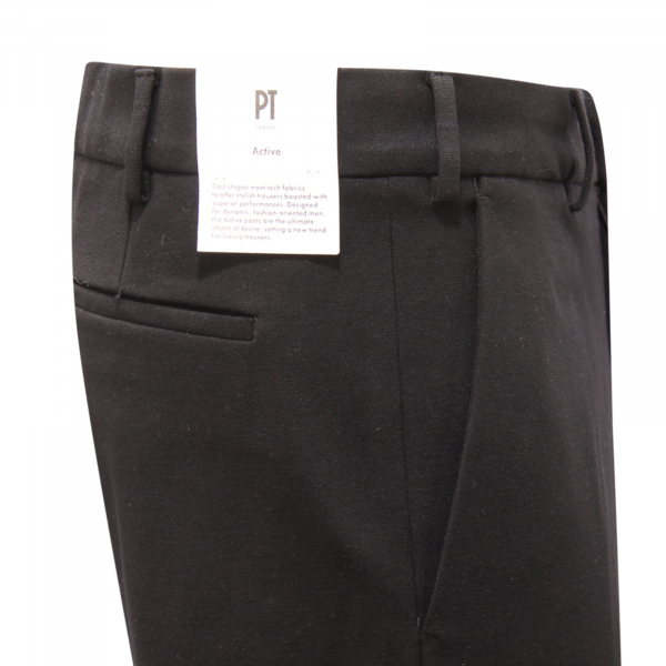1423AR pantalone uomo PT TORINO ACTIVE man STRETCH trousers black