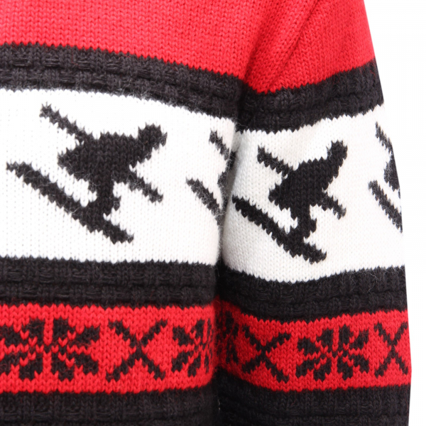 1430AG maglione uomo IMPERIAL black/red wool blend sweater men