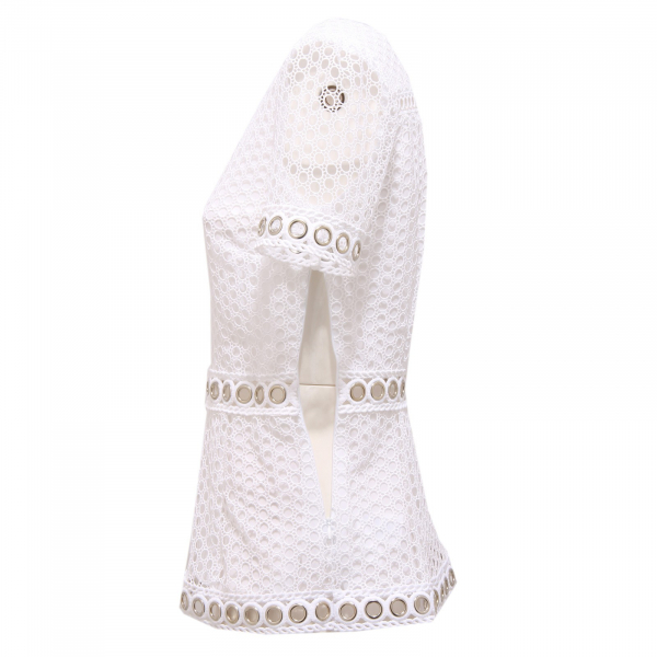 1432AA maglia donna MICHAEL KORS bianco white t-shirt woman