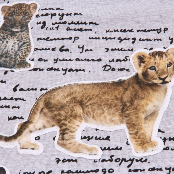 1457AD maglia bimbo BOY HITCH-HIKER grey printed cotton t-shirt kids