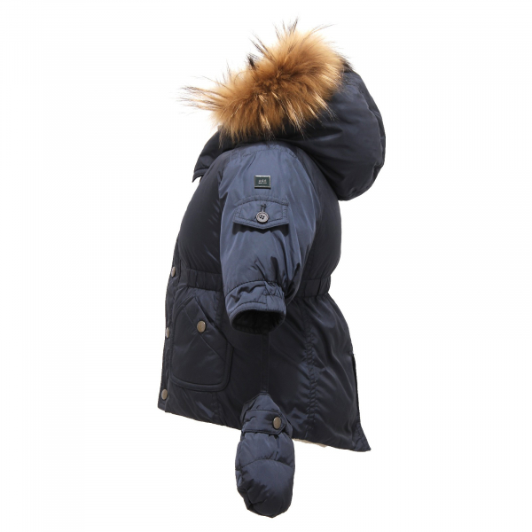 1460V piumino bimbo ADD BABY con manopole blu jacket kid