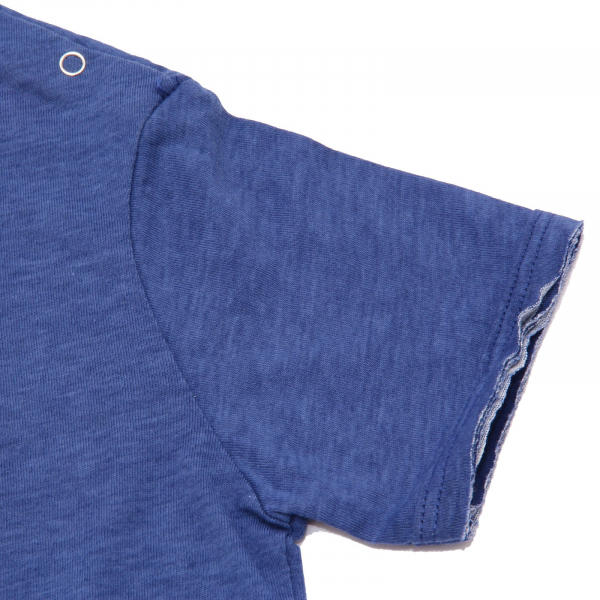 1470AD maglia bimbo BOY HITCH-HIKER blue garment dyed cotton t-shirt kids